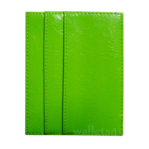Magic Wallet, shiny green leather, multi card - MC0282